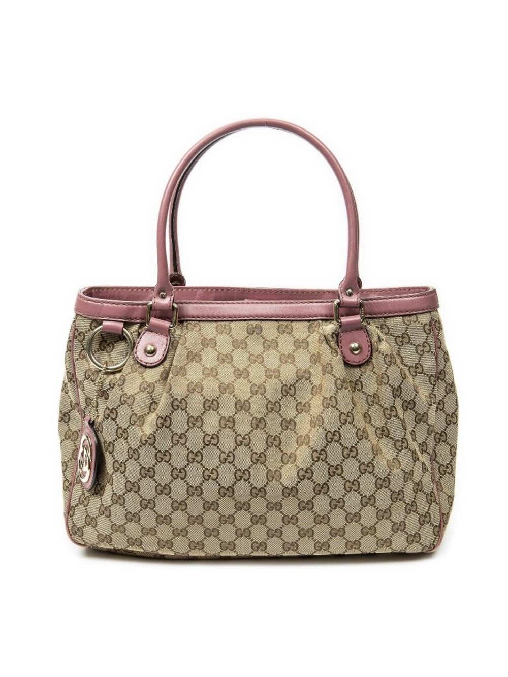 Gucci Sukey Tote Beige Pink GG Canvas